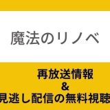 魔法のリノベ再放送